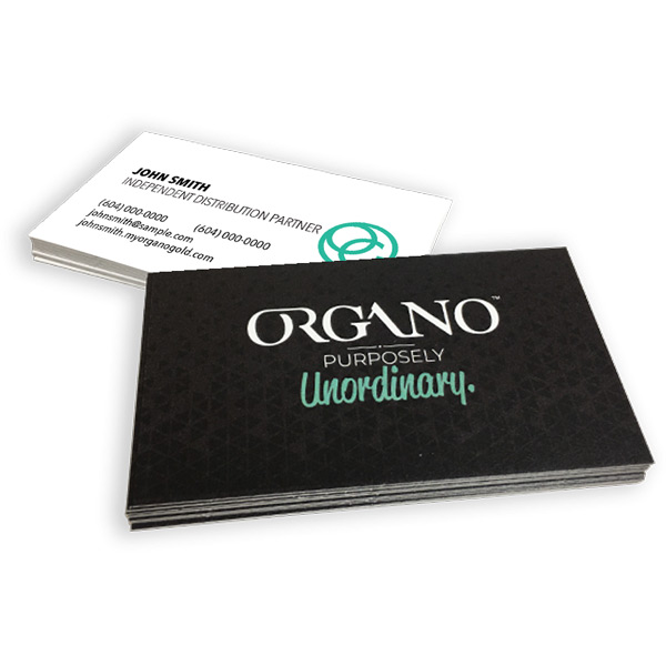 Organo Purposely Unordinary Black Business Card English 200